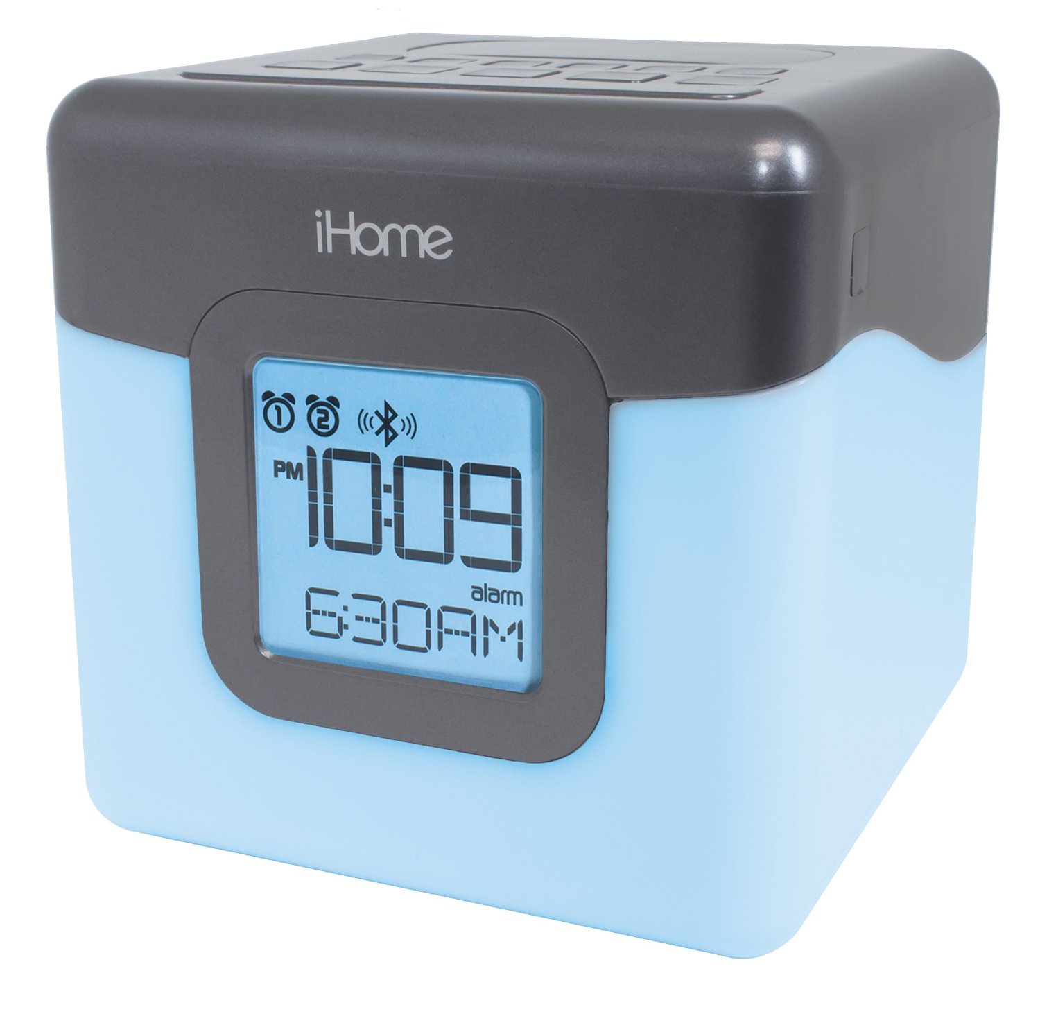 IHome iBT28GC Bluetooth Color Changing Dual Alarm Clock FM Radio with