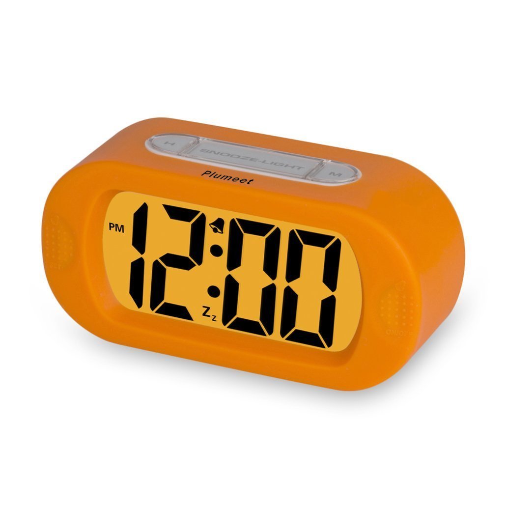 Plumeet Digital Large LCD Easy Setting Travel Alarm Clock with Snooze