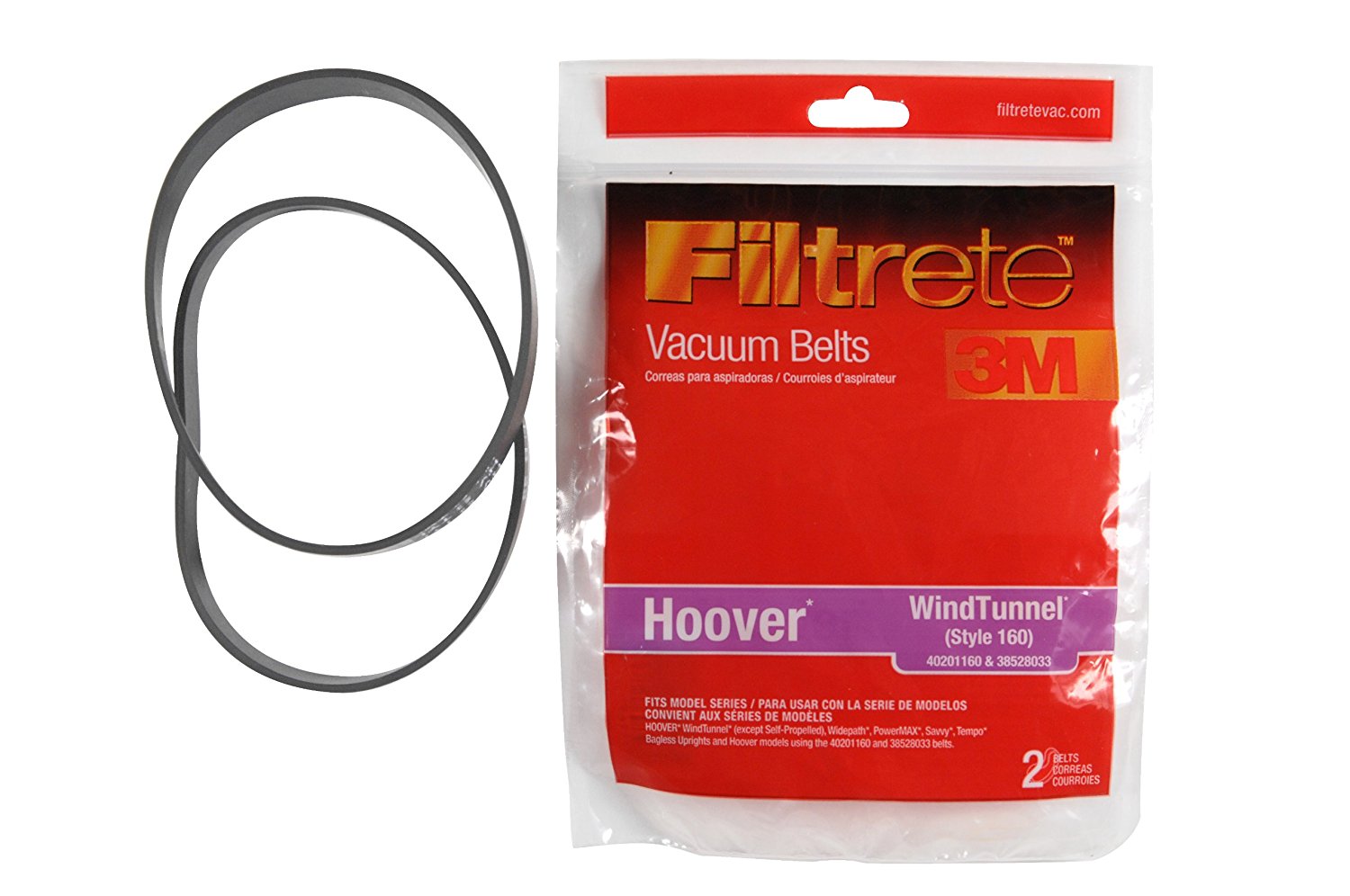 3M Filtrete 64160 Hoover Vacuum Belts for WindTunnel (style 160) free