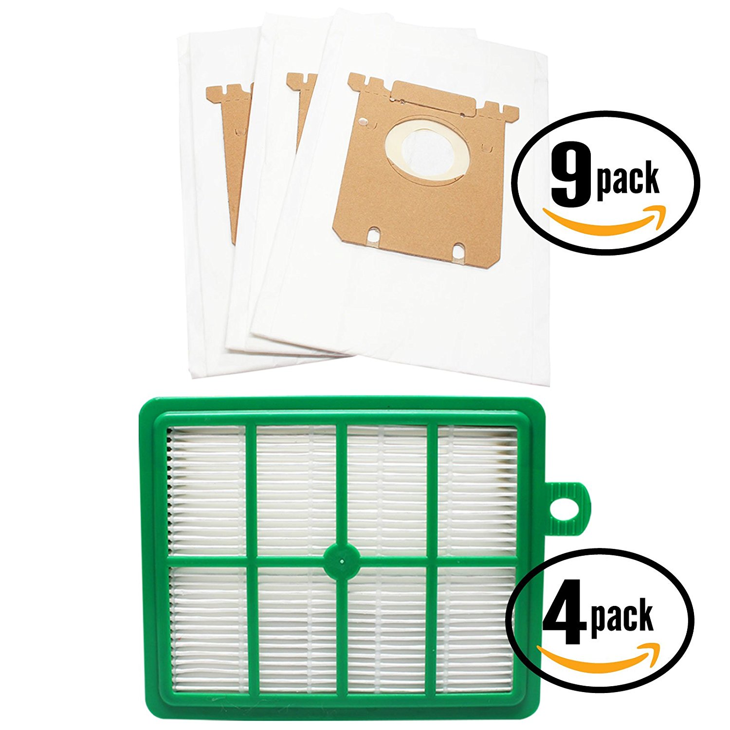 27 Replacement Electrolux EL6986A UltraSilencer Vacuum Bags & 4 Filter