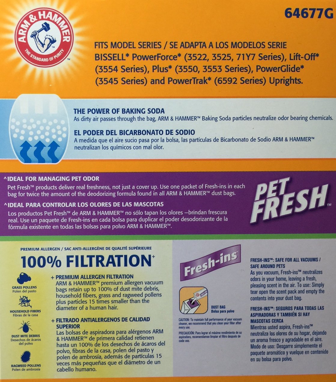 Arm & Hammer Premium Filtration Pet Fresh Odor Eliminating Vacuum Bags