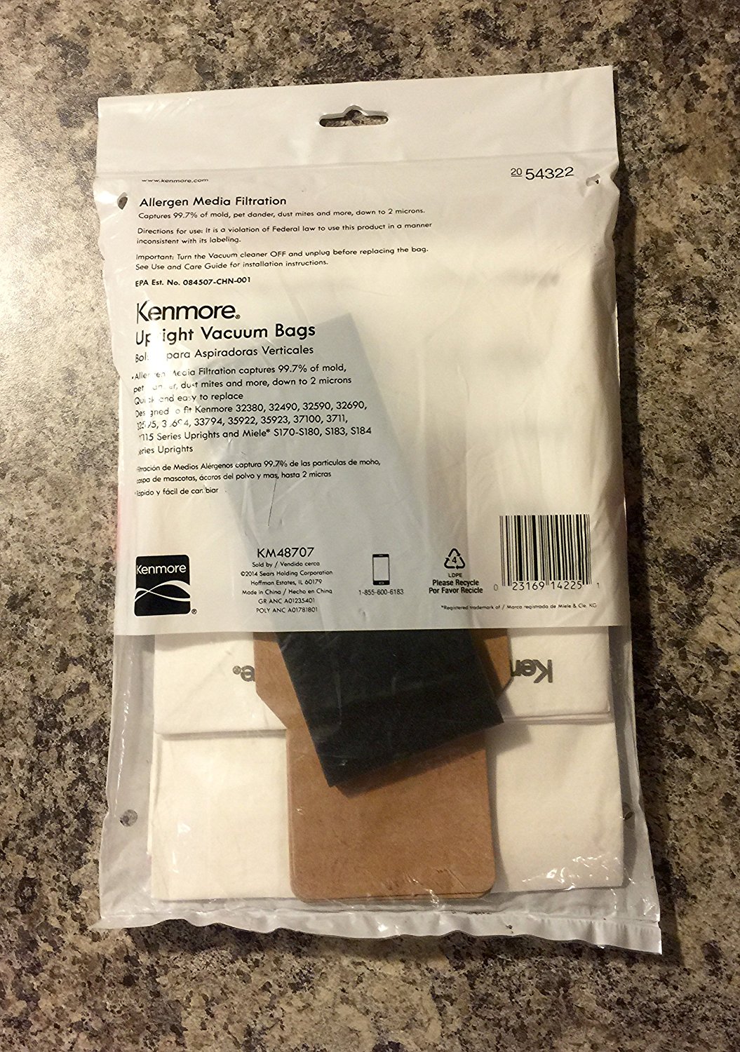 Kenmore Upright Vacuum Bags U/L/O 5068 free image download