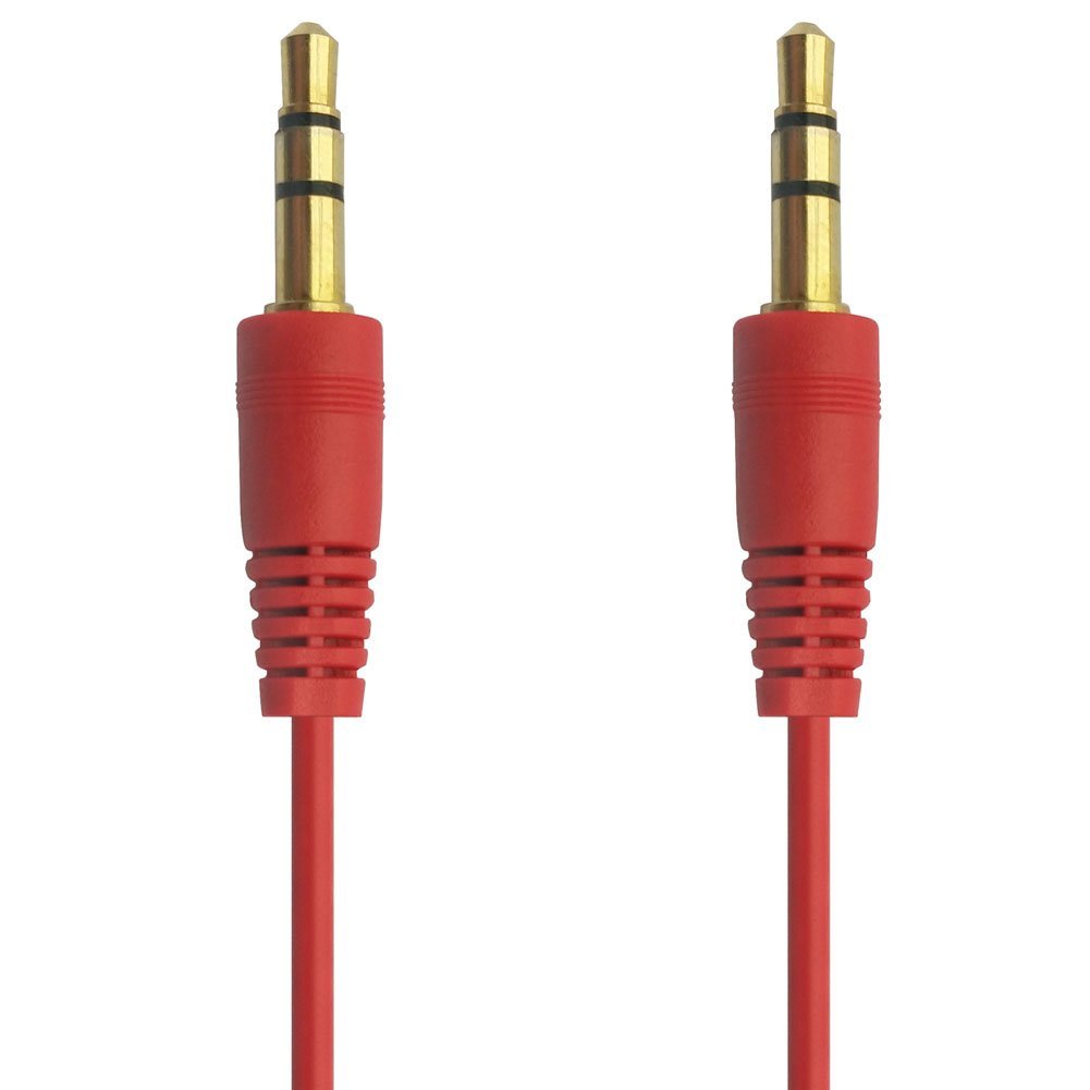 BesCable® Aux Cord (2 Pack), 5ft (1.5m) Male to Male Aux Cable