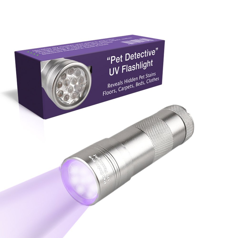 Pet Detective Best UV Flashlight LED Ultraviolet Black Light Reveals
