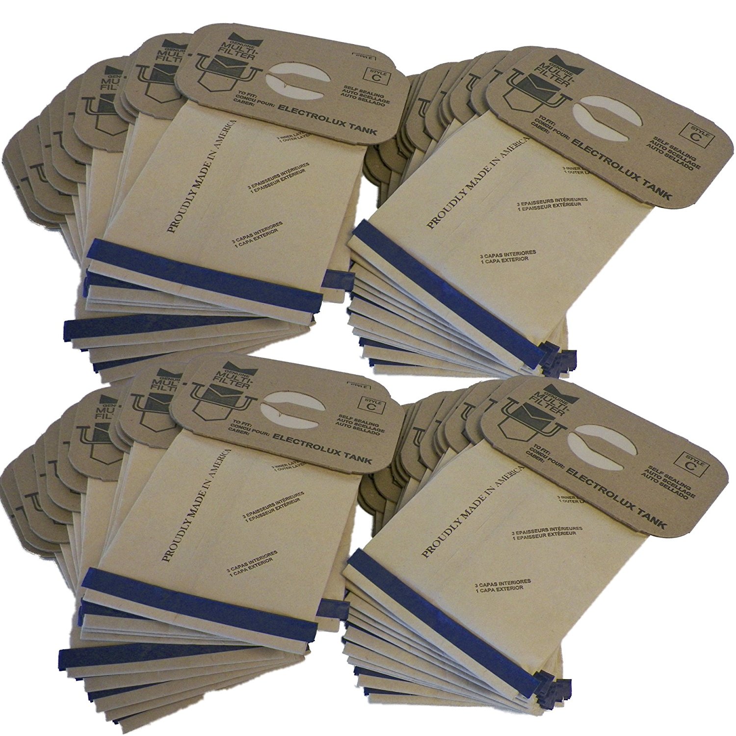 48 Electrolux Tank Type C Canister Vacuum Cleaner Bags 4 Ply Made in