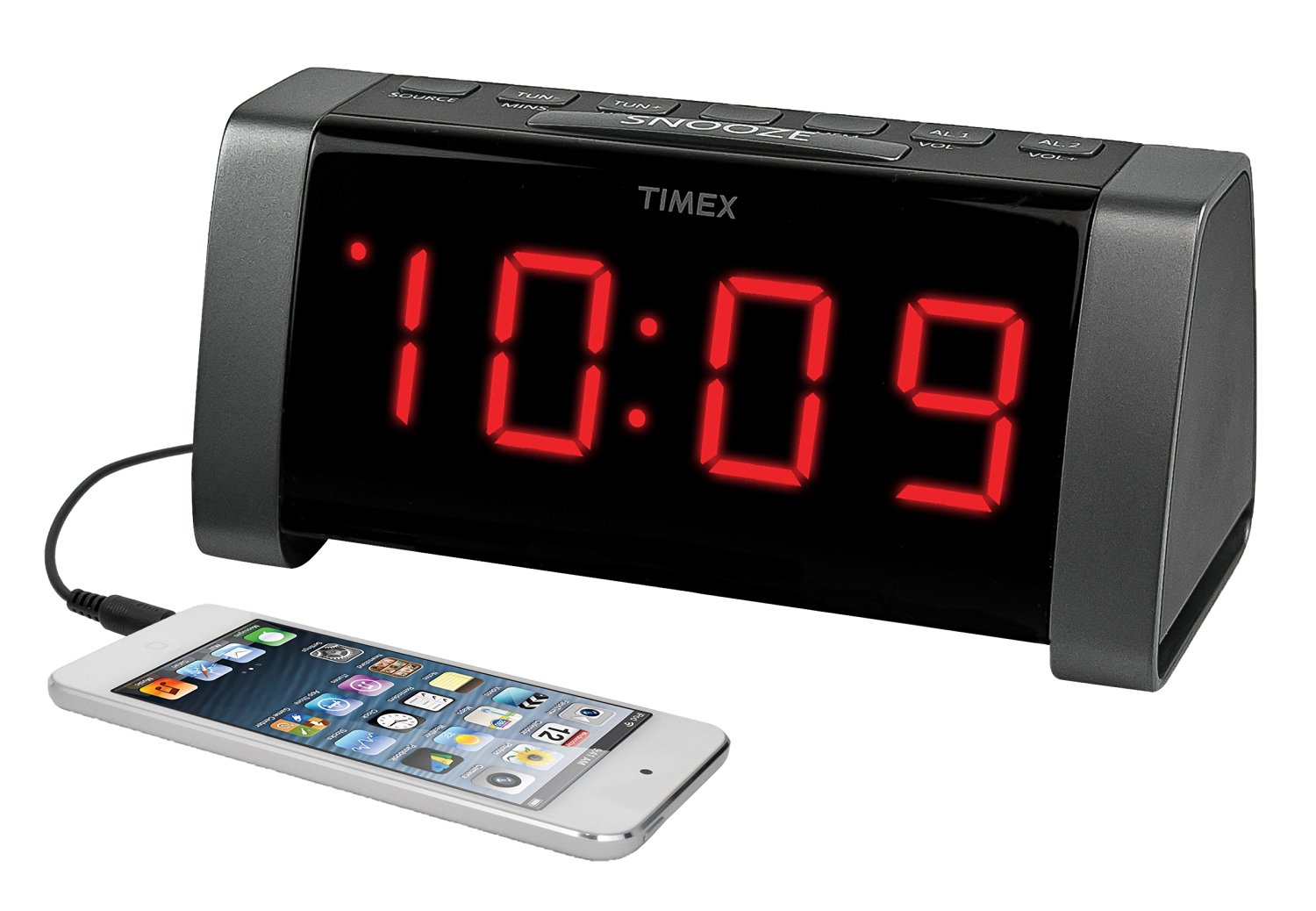 Timex T235BY AM/FM Dual Alarm Clock Radio Black free image download