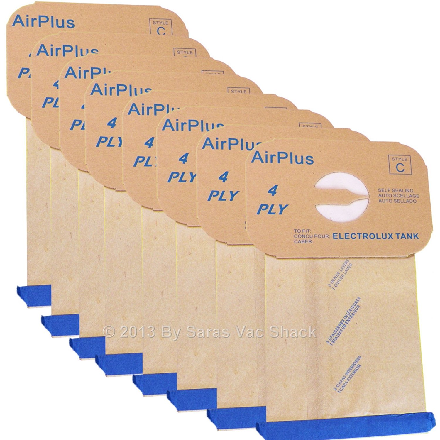 8 Electrolux Canister Vacuum Cleaner Bags Tank Style C Bag 4 Ply w