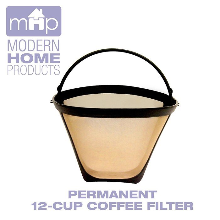 Permanent 12Cup Cone Shape Gold Tone Coffee Filter Fits All Coffee