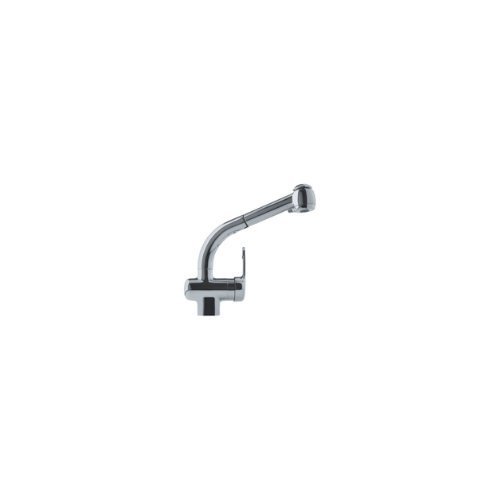 Franke FFPS680B SingleHandle PullOut Spray Kitchen Faucet with Rounded Sprayhead, Satin Nickel