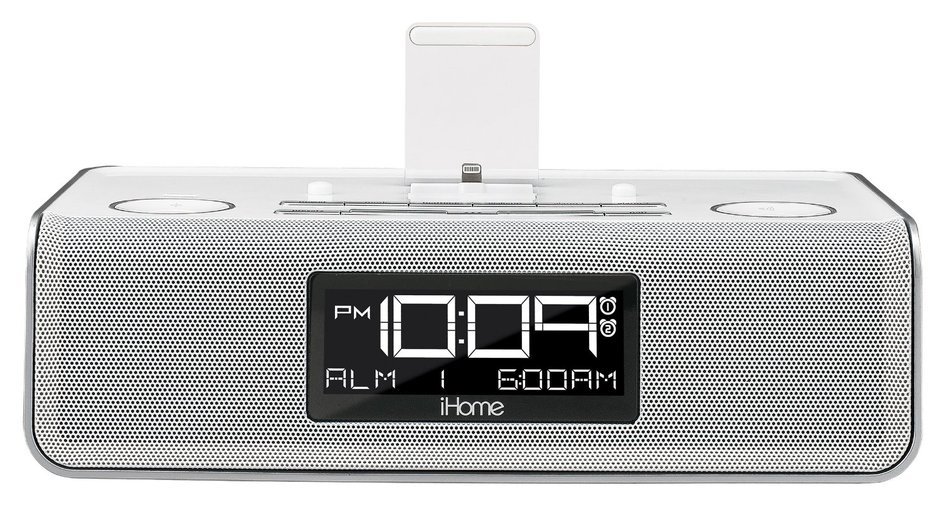 IHome iDL43W Dual Charging Stereo FM Clock Radio with Lightning Dock
