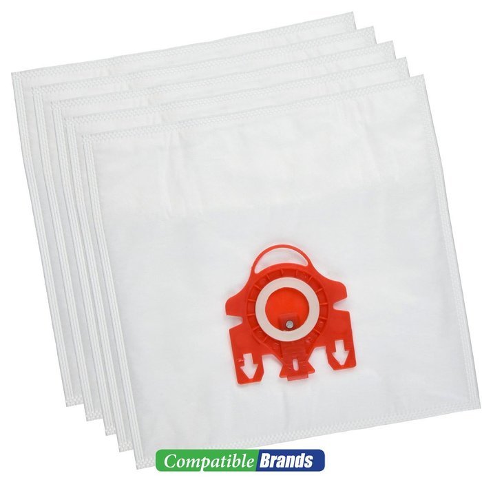 Miele FJM Compatible Canister Vacuum Bags 5 Pack Plus 2 Free Filters