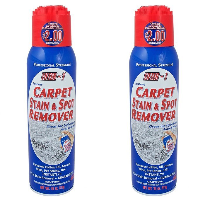 18 Oz. Lifter 1 Carpet Stain & Spot Remover (Pack of 2 Cans) N2 free
