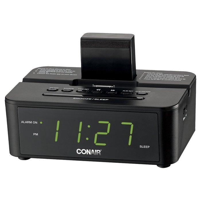 Conair Desktop Clock Radio Apple Dock Interface Proprietary