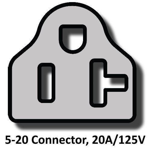 NEMA 520 Extension Power Cord 6 Foot, 20 Amps/125V, 12 AWG Iron Box IBX101006 N2 free