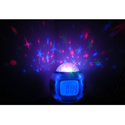 Momberoo Music Starry Star Sky Digital Led Projection Alarm Clock