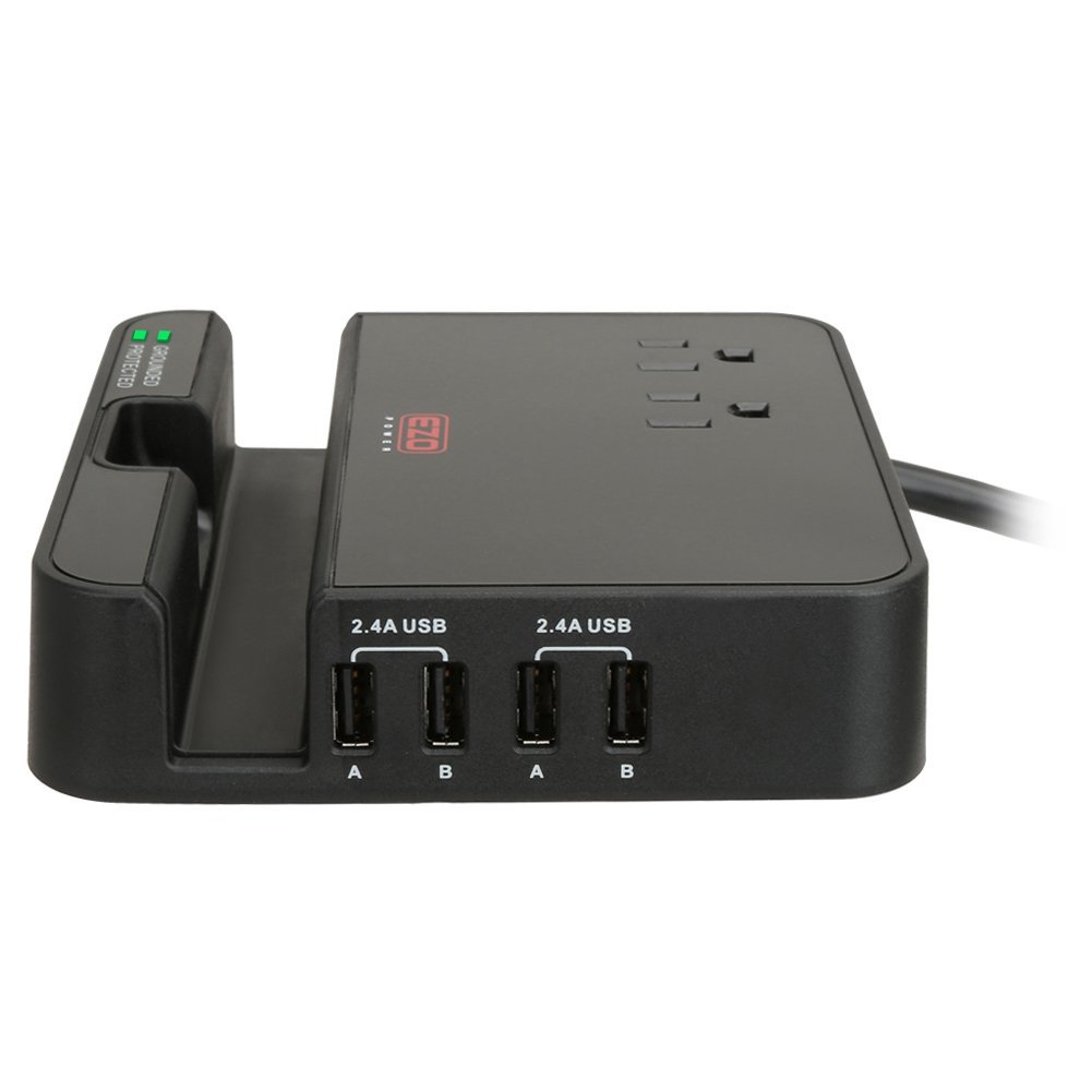 UL LISTED Surge Protector EZOPower Desktop Charging Station with 3 AC