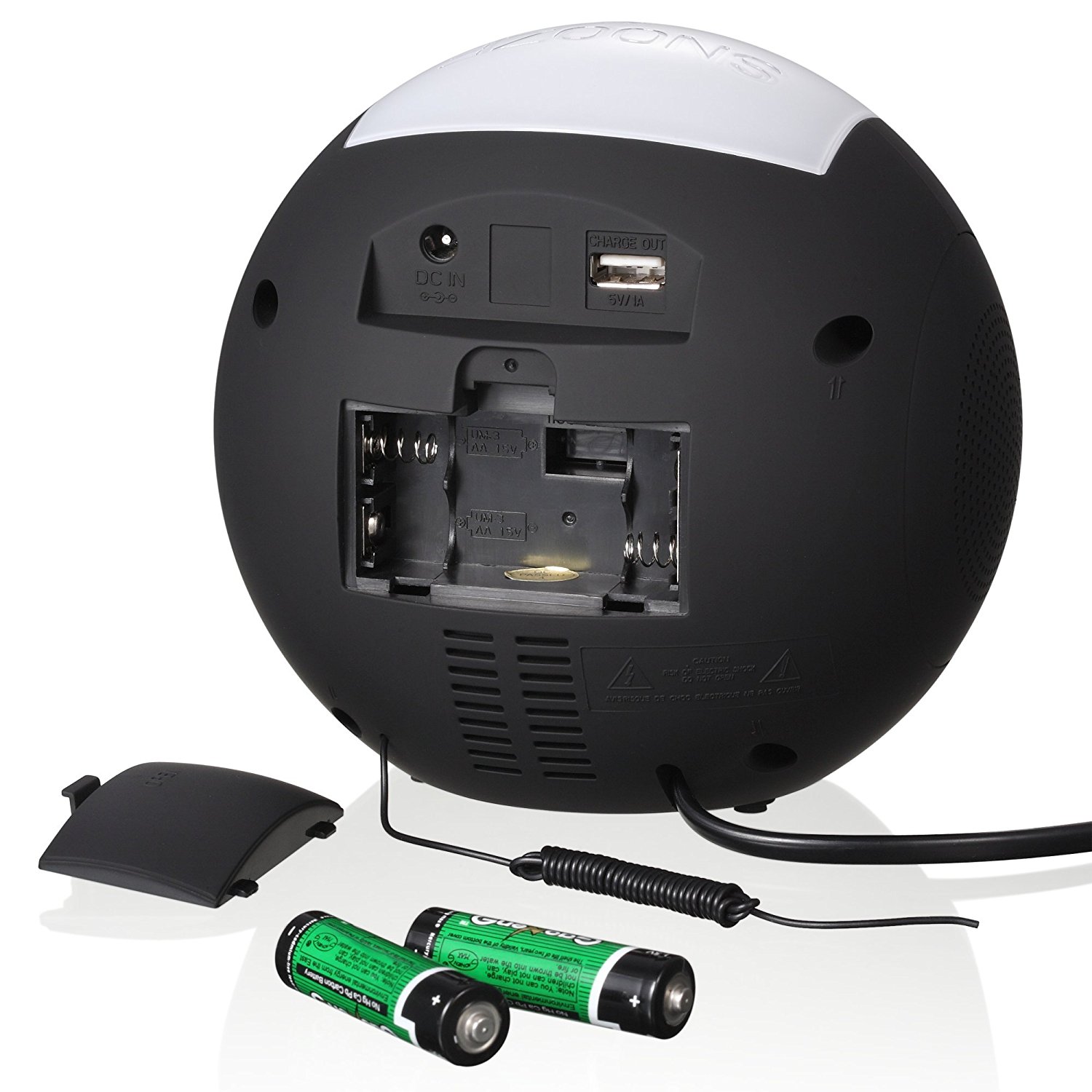 Raynic Dual Alarm Clock RadioWireless Bluetooth Speaker w/ USB