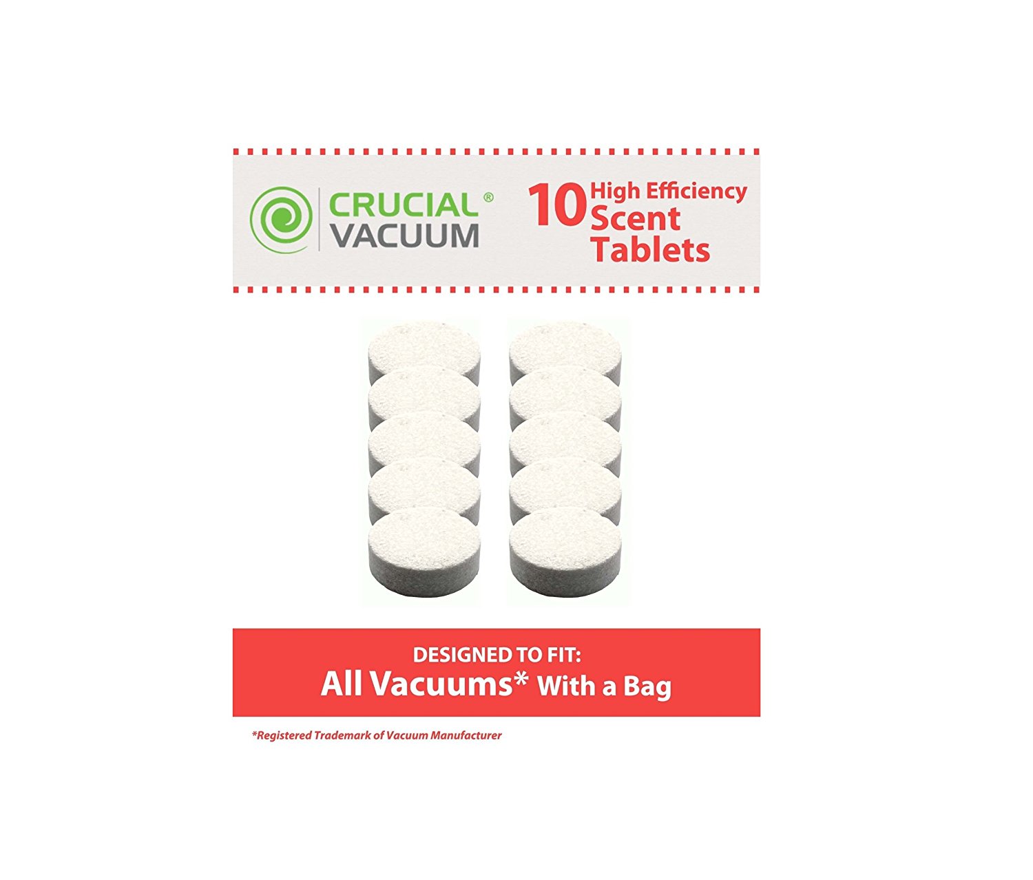 10 Vacuum Cleaner Scent Tablets, Fits All Vacuum Cleaners Including