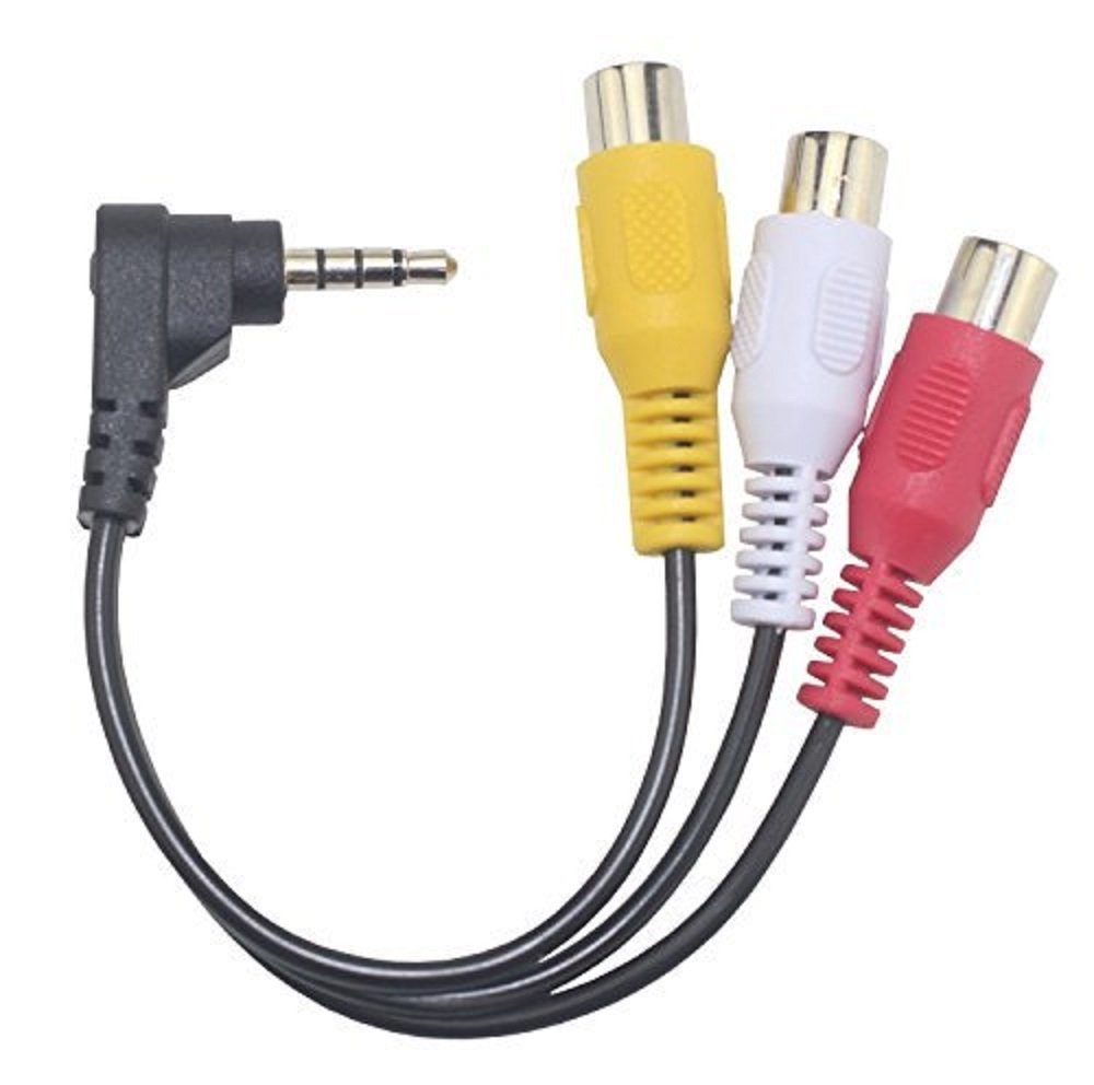 [Benly15] 1/8" 3.5mm to 3rca Female Composite Camcorder Video Cable