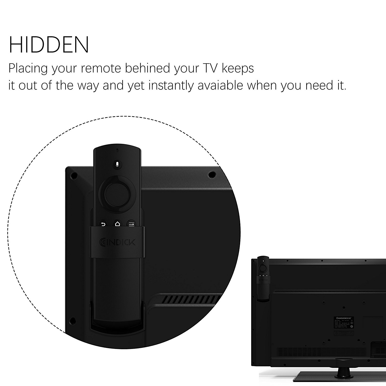 Fire TV Remote Holder with Double Sided 3M Adhesive for Fire TV Remote