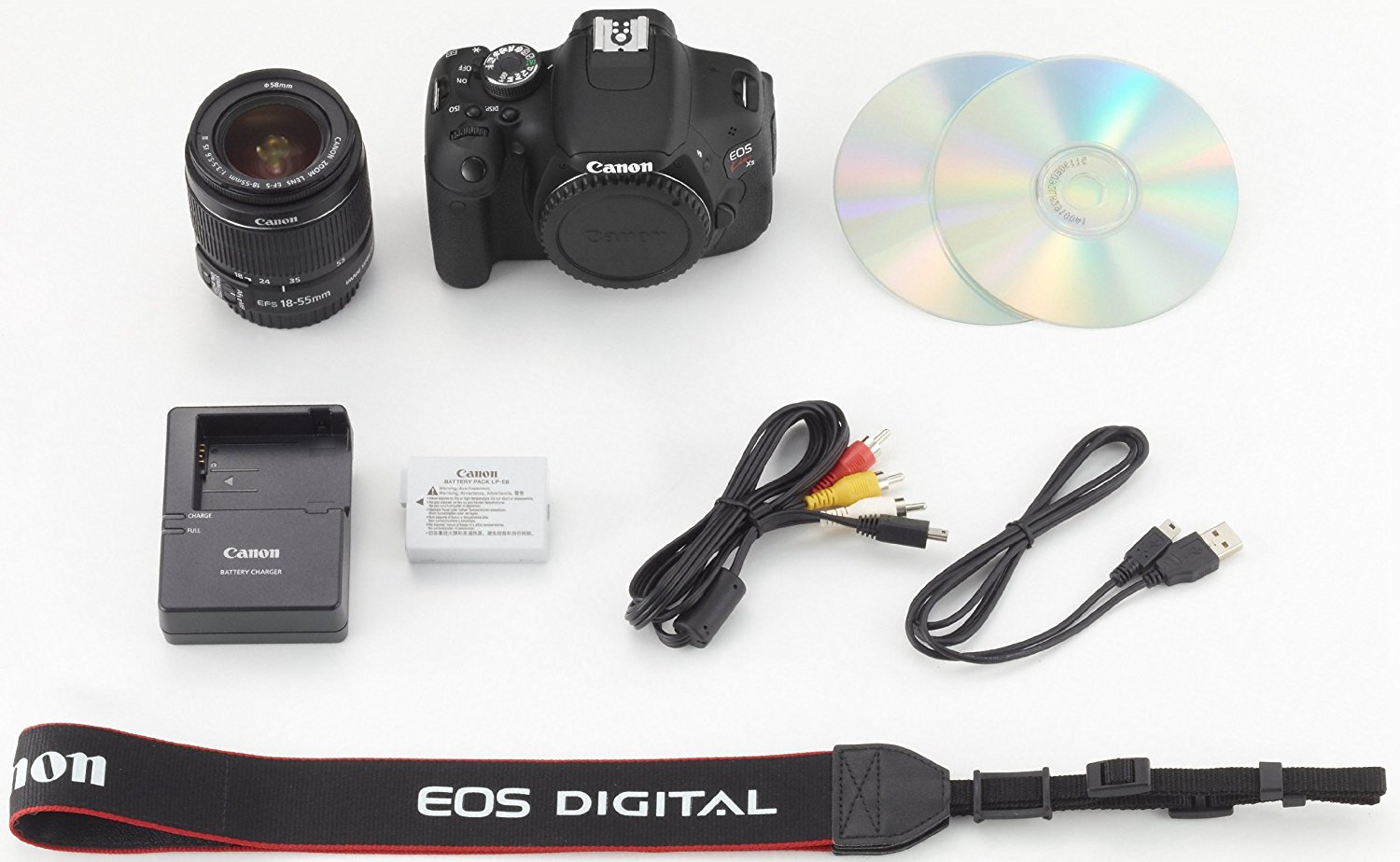 Canon EOS Kiss X5 Digital SLR Camera 2 Lens Kit International Version