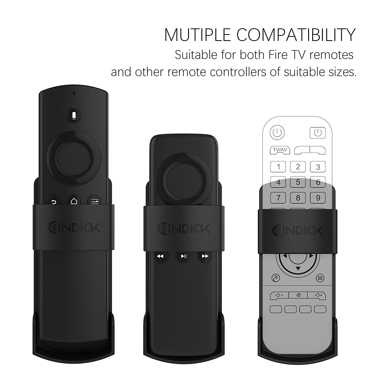 Fire TV Remote Holder with Double Sided 3M Adhesive for Fire TV Remote