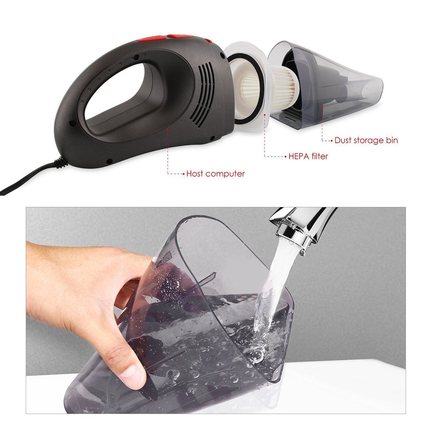 Tacklife (Viewee) Car Vacuum Cleaner, DC 12Volt 100W Wet & Dry Auto