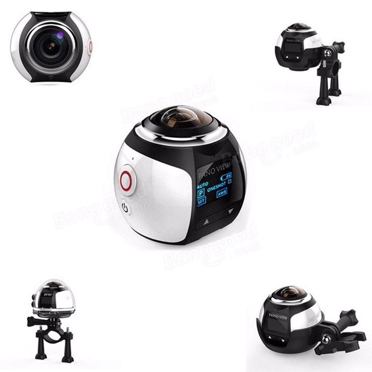 OUTERDO Sport Camera Wireless 360 Degree Panoramic Camera 3D VR Action