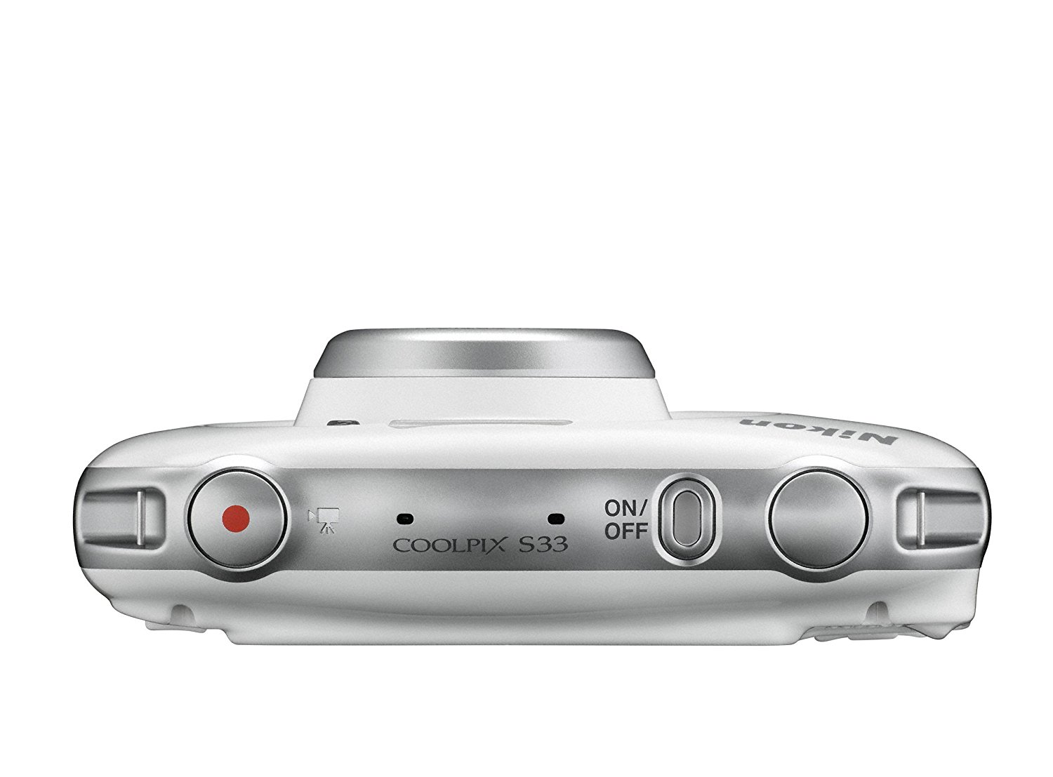 Nikon COOLPIX S33 Waterproof Digital Camera (White) International