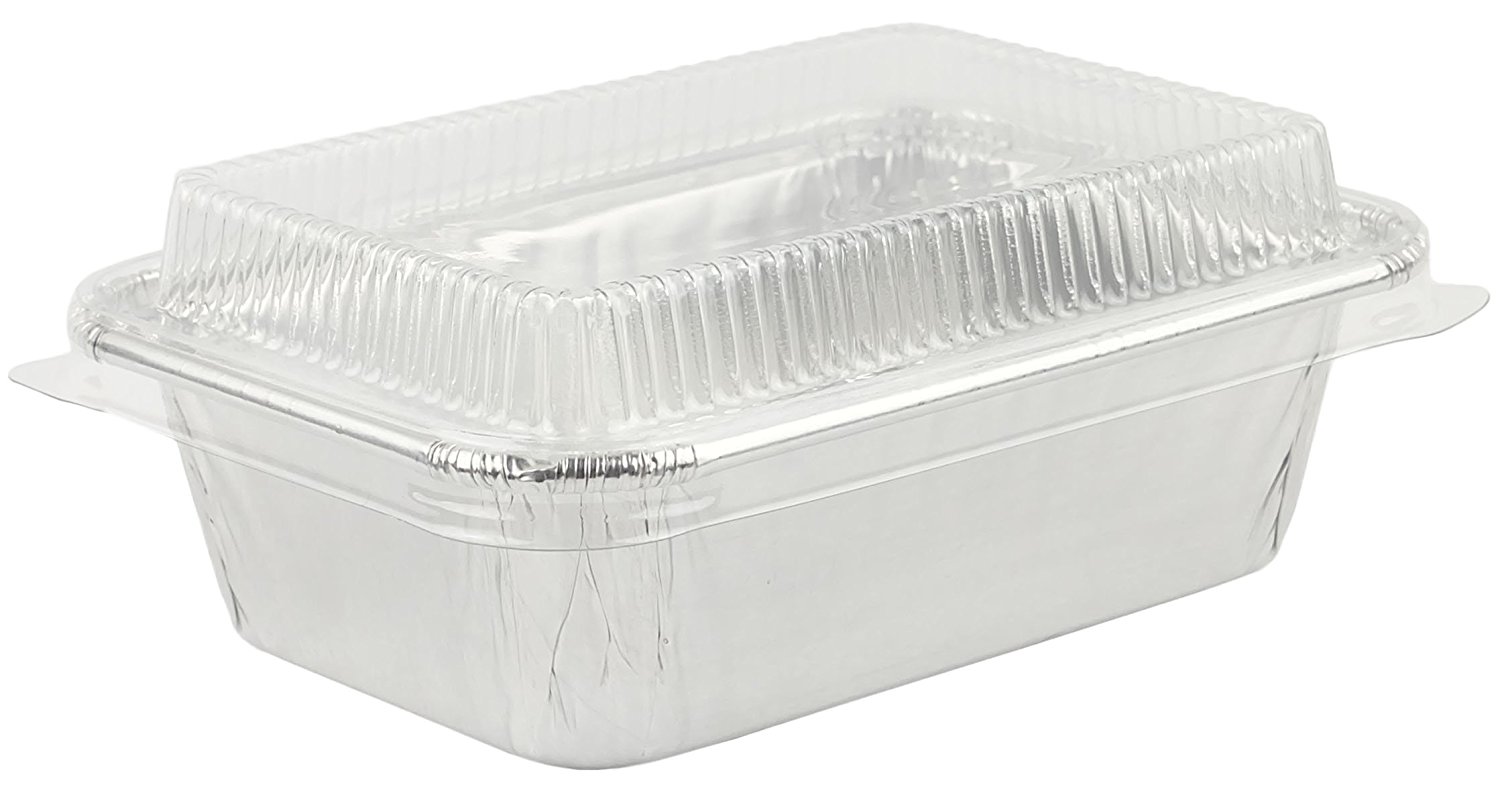 Aluminum Foil MiniLoaf Bread Bake Pan Small Pan for Baking w/Clear Lid