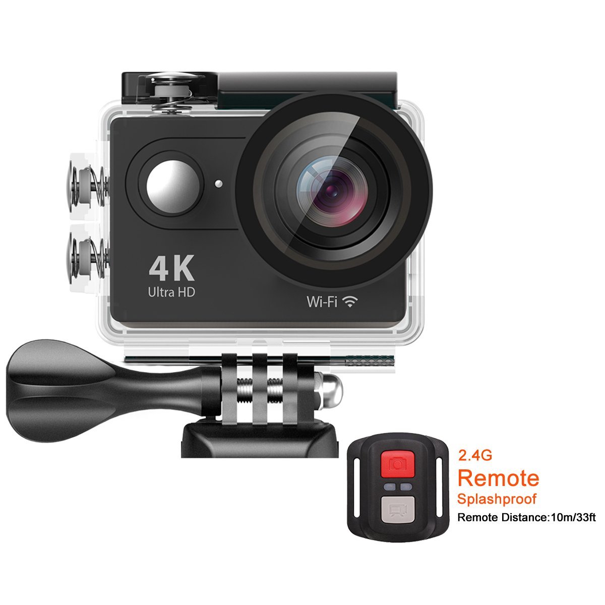 VGSION 4K HD Portable Action Camera with 2.0 Inch LCD Monitor 4k 25FPS,2.7K 30FPS, 1080P 60fps