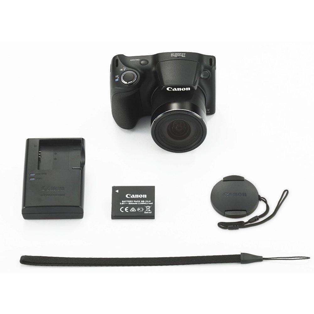 Canon Powershot SX400 IS 16MP Digital Camera (Black) with 720p HD Video and 30X Optical Zoom