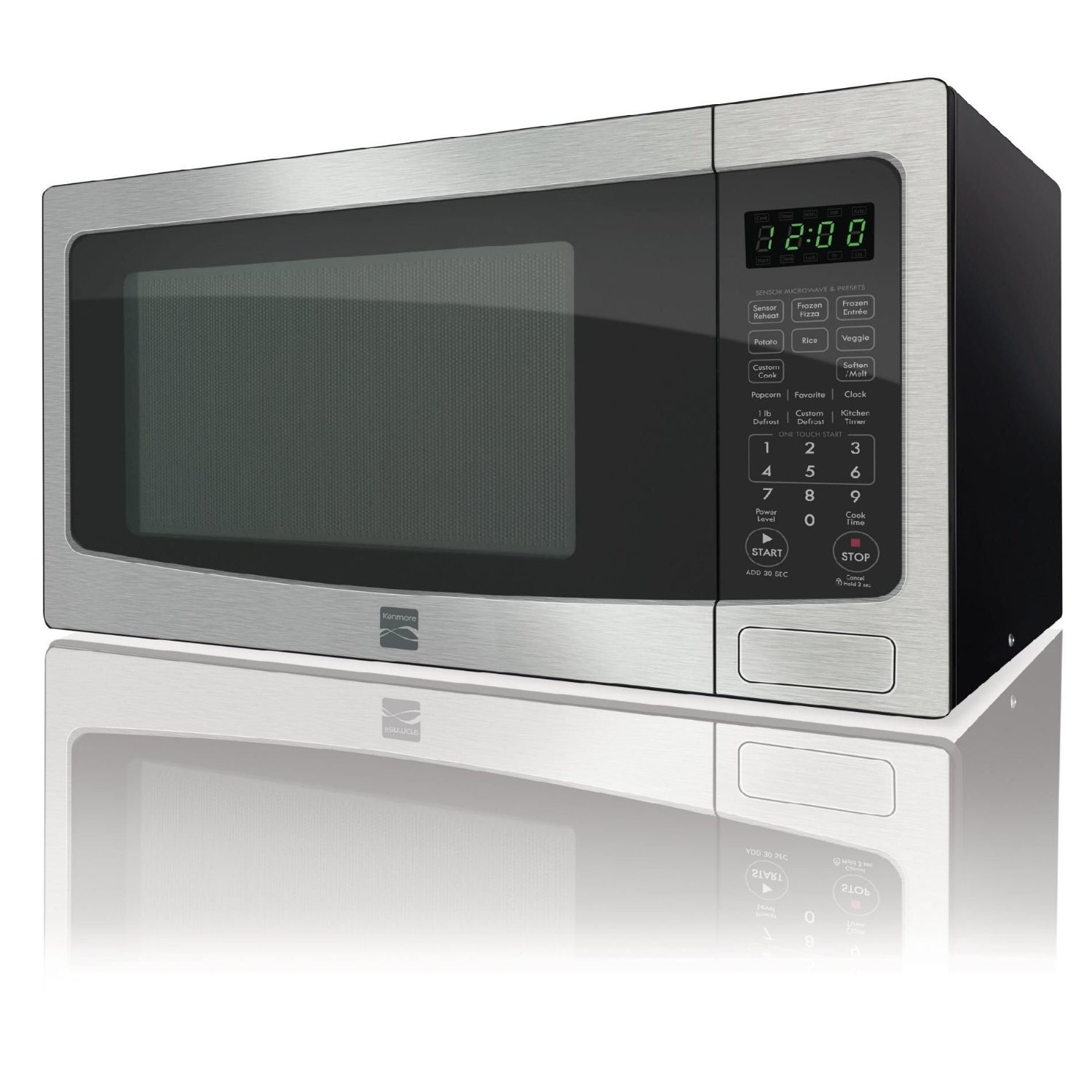 Kenmore 1.6 cu. ft. Countertop Microwave Stainless Steel 73163 N2 free
