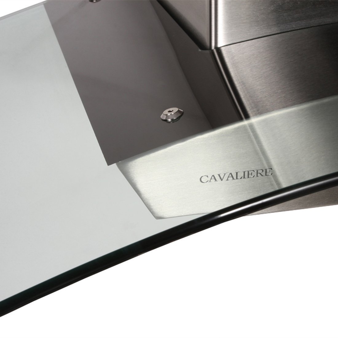 CAVALIERE 36" Island Mounted Stainless Steel / Glass Kitchen Range Hood