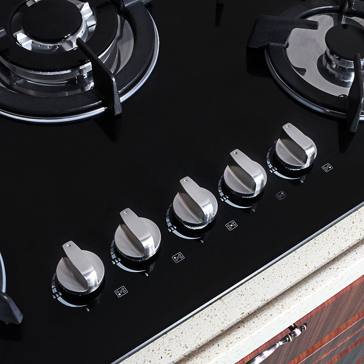 Brand New 30" Tempered Glass Builtin Kitchen 5 Burner Oven Gas