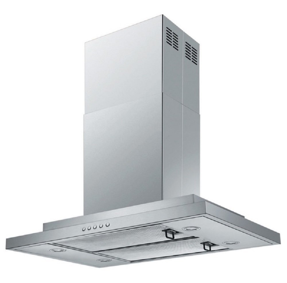 CAVALIERE 36" Island Mounted Stainless Steel Kitchen Range Hood 600 CFM