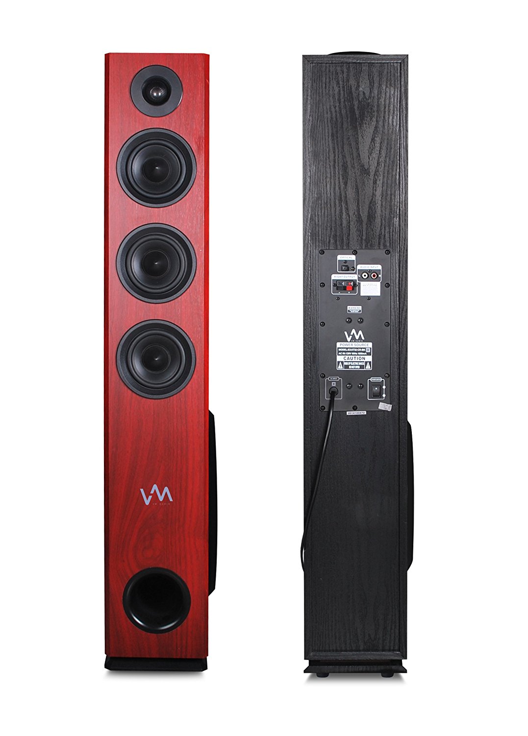 VM Audio EXAT32 Cherry/Black Floorstanding Powered Bluetooth Tower