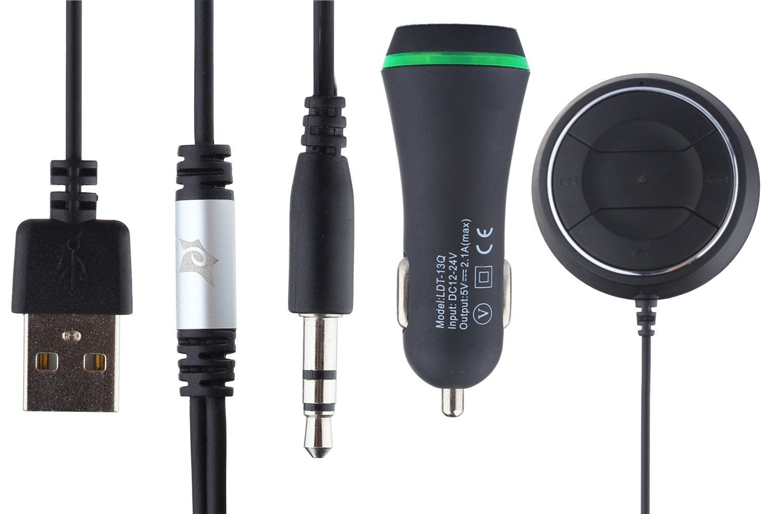 Golzer Bluetooth Car Kit Audio AUX receiver HandsFree Calling + Dual 2