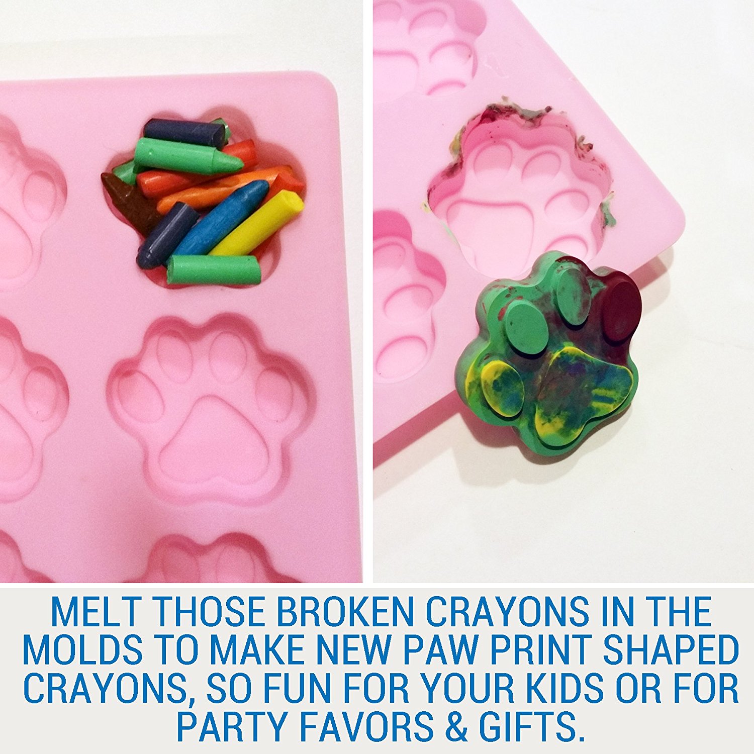 Kolme Kitchens Paw Print Silicone Mold (2 Pack) For Baking and