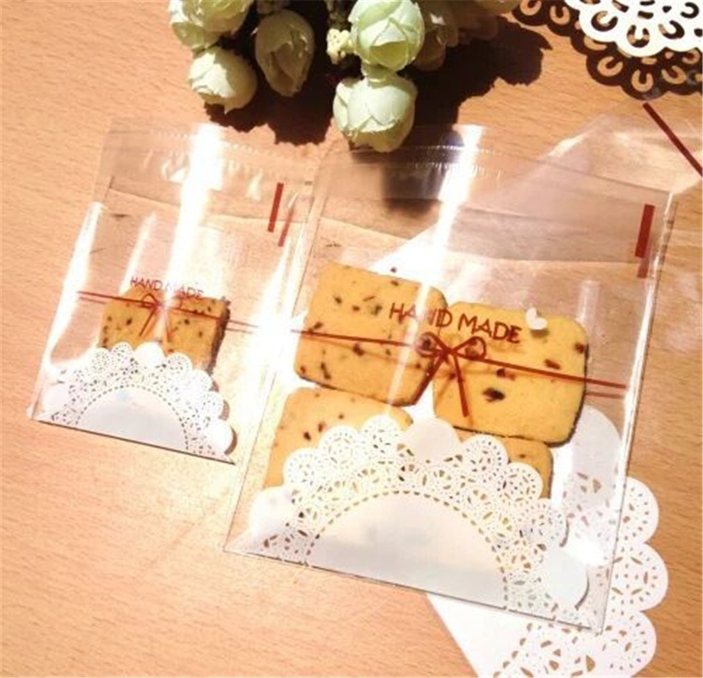 Yunko 300pcs Clear Little Daisies Cookie Candy Soap Packaging Self