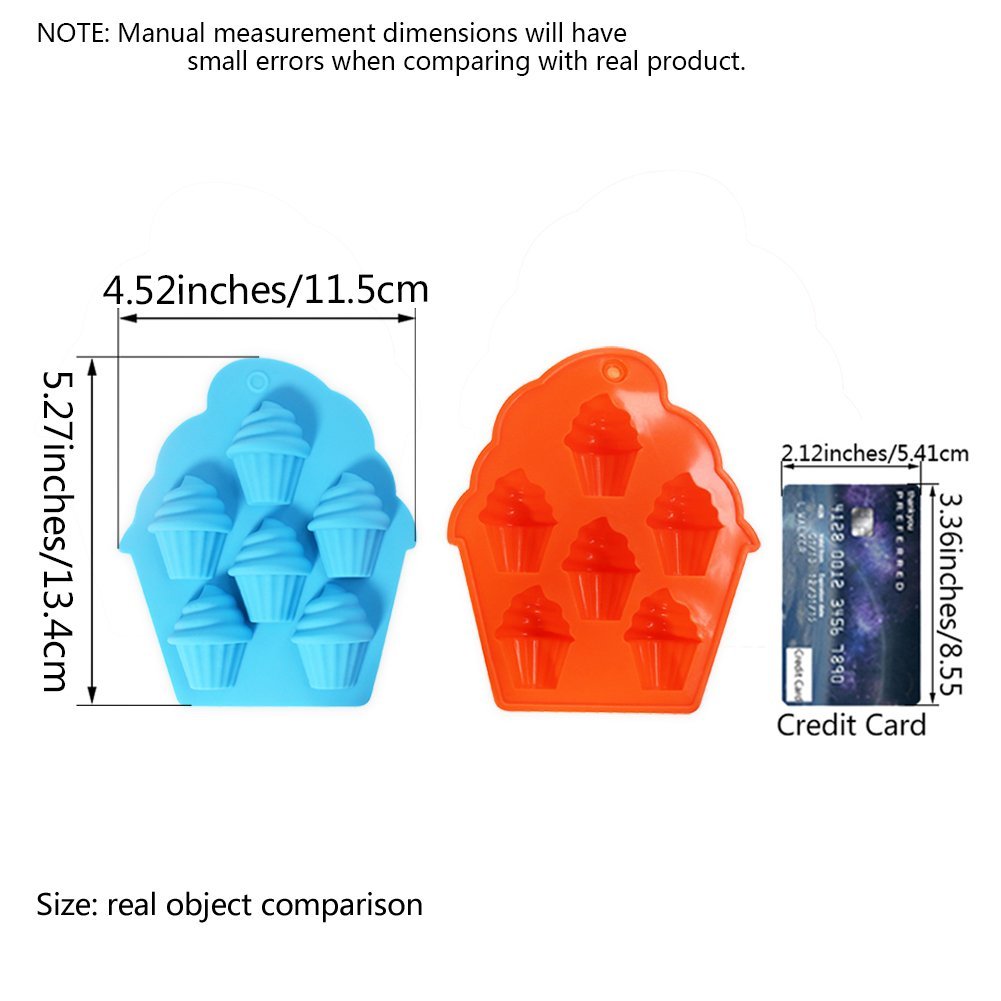 Candy Making Molds, 2PCS YYP [6 Cavity IceCream Cone Shape Mold