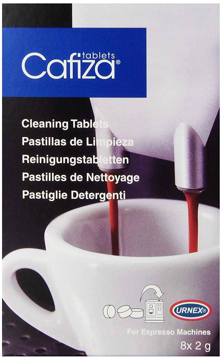 Urnex Cafiza Home Espresso Machine Cleaner Tablets, 8Count Box N3 free