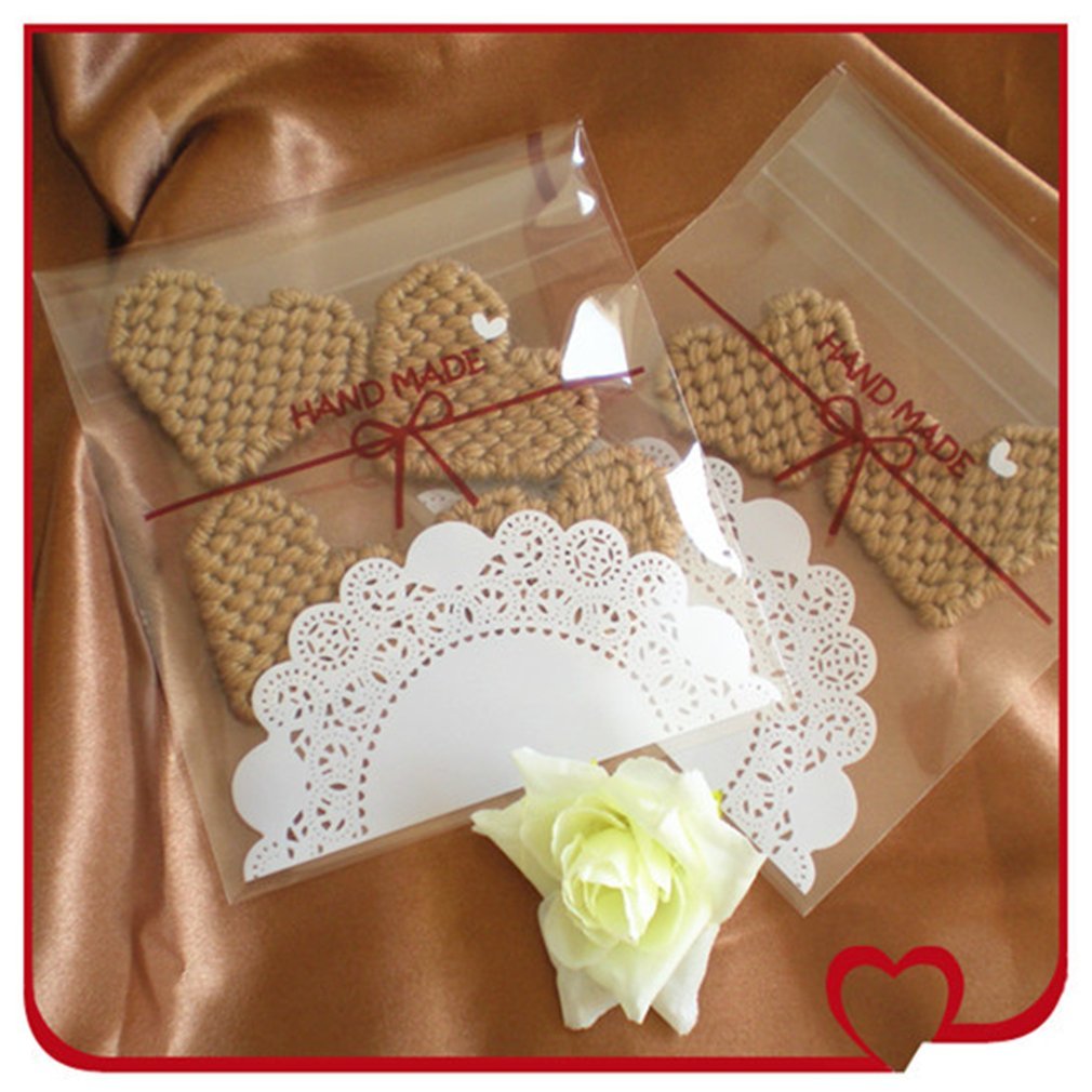 Yunko 300pcs Clear Little Daisies Cookie Candy Soap Packaging Self