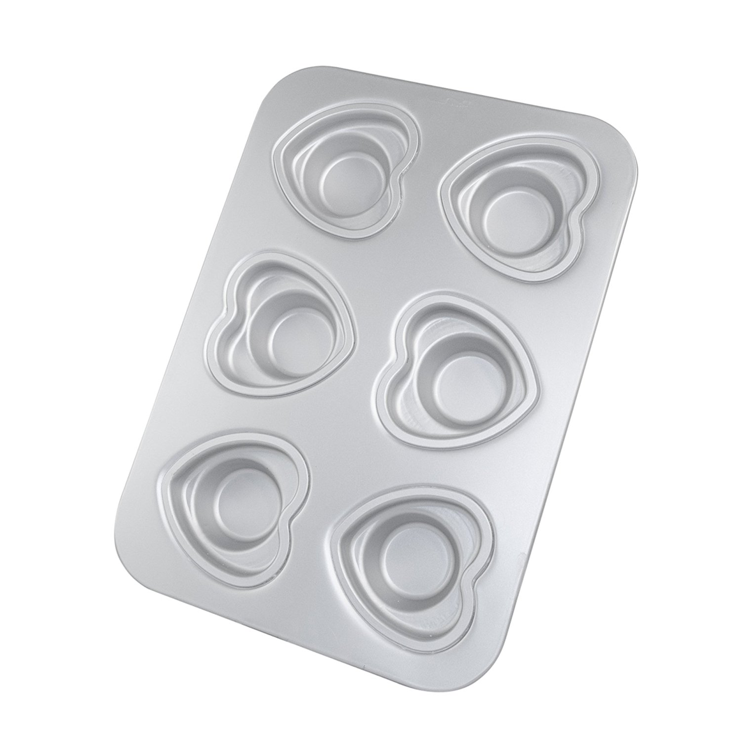 Fat Daddio's Crown Muffin/Cupcake Pan with 6 Heart Shaped Cups free image download