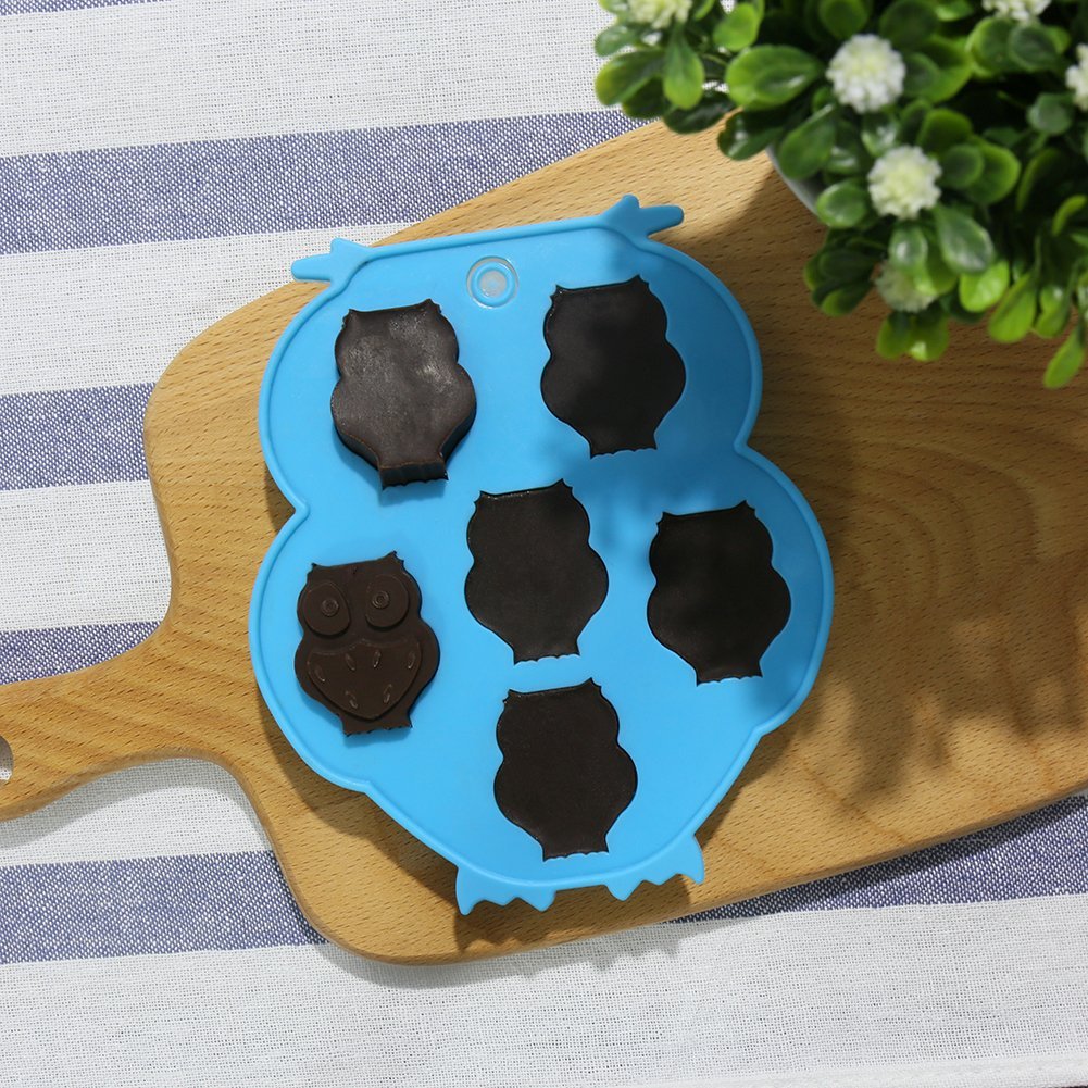 Candy Making Molds, 2PCS YYP [6 Cavity Night Owl Shape Mold] Silicone