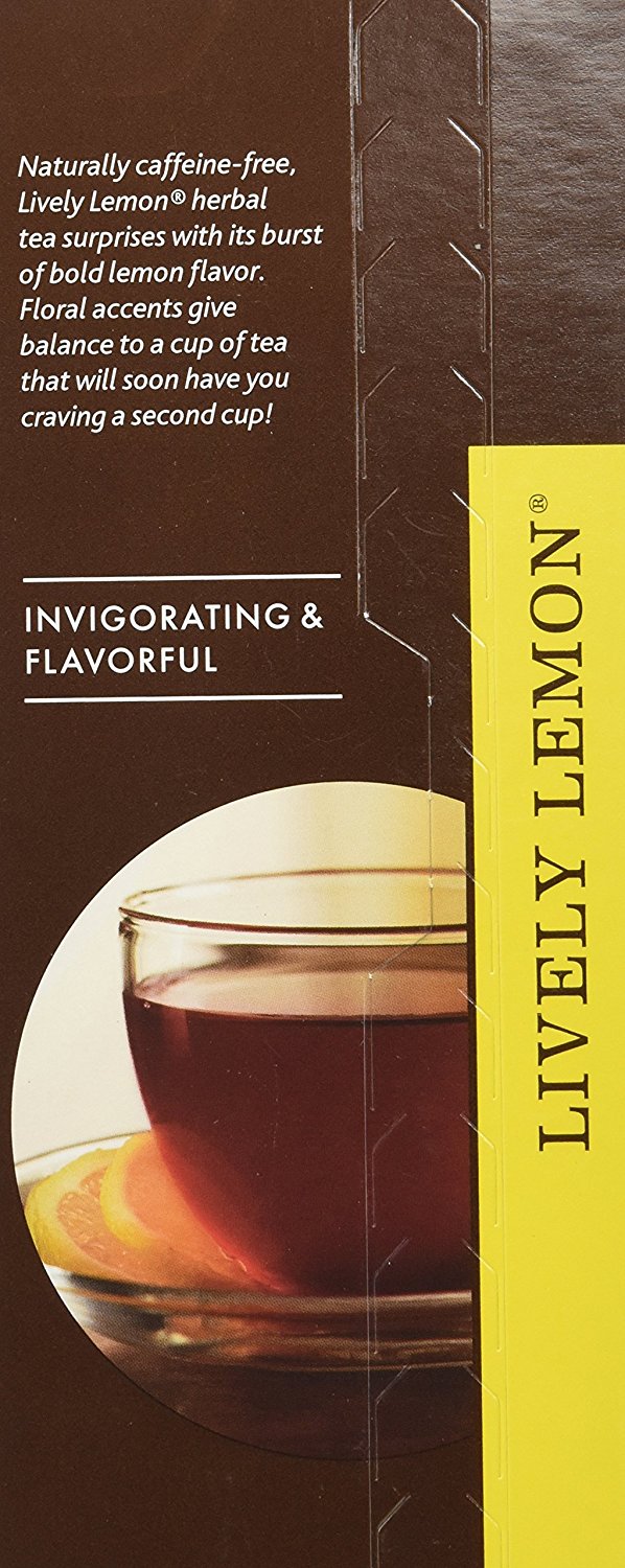 Farmer Brothers Lively Lemon Herbal Tea Caffeine Free, 25 bags free