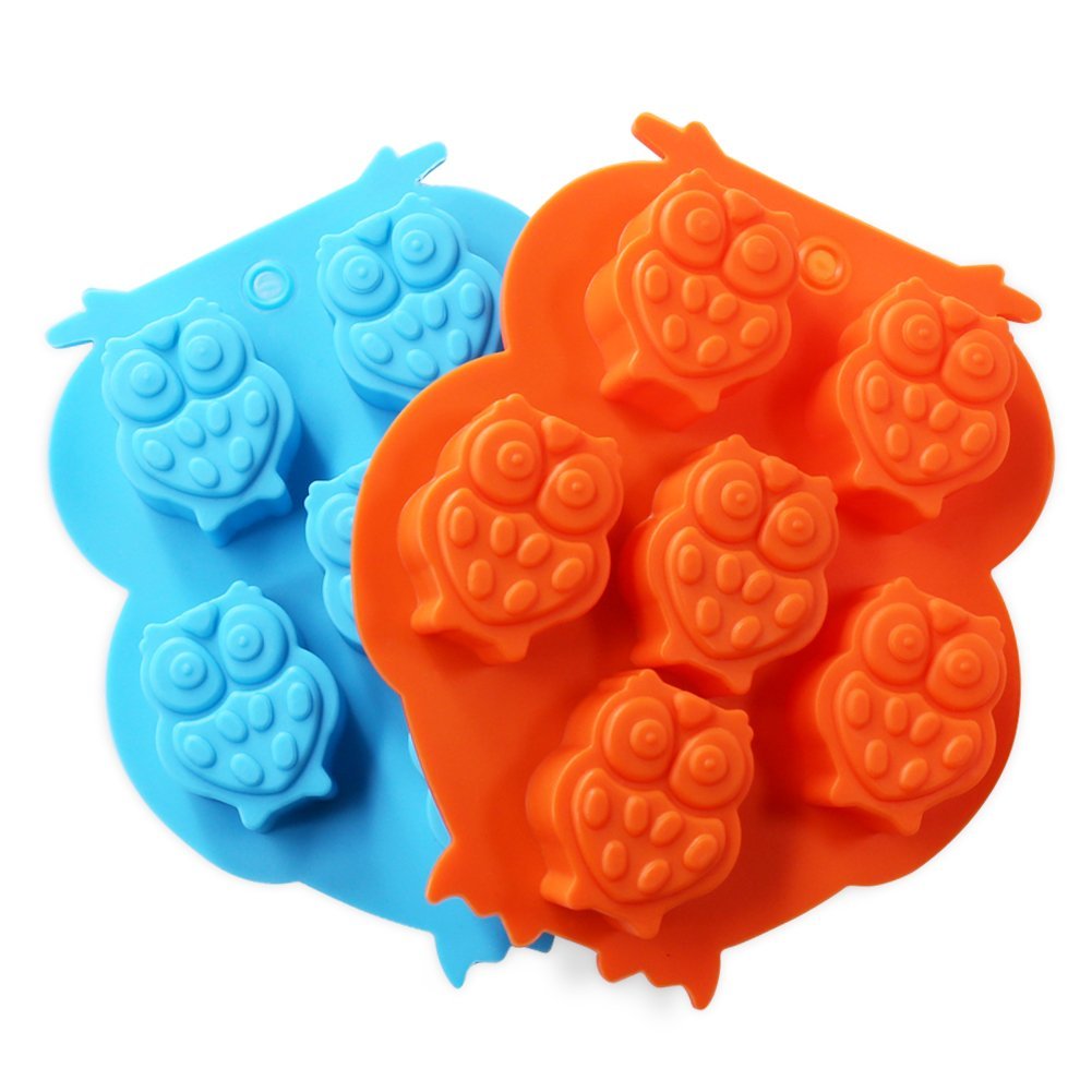 Candy Making Molds, 2PCS YYP [6 Cavity Night Owl Shape Mold] Silicone