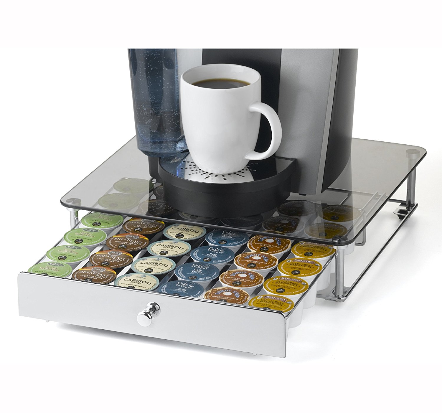 Nifty 6470 Keurig Brewed Glass Top KCup Rolling Drawer N2 free image
