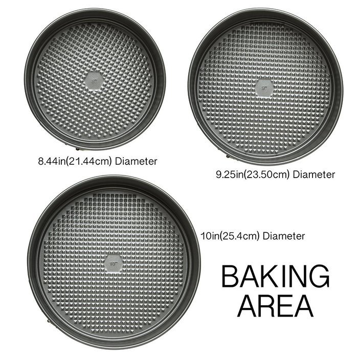 Ecolution Bakeins 3 Piece Springform Pan Set PFOA, BPA, and PTFE Free