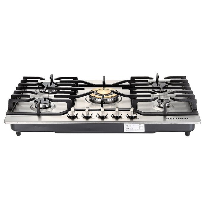METAWELL 30" Stainless Steel Gold Burner Builtin 5 Stoves Natural Gas
